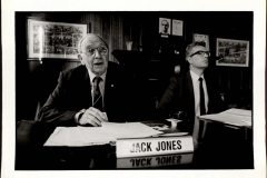 With Jack Jones Nupe report on care of elderly launch 1986